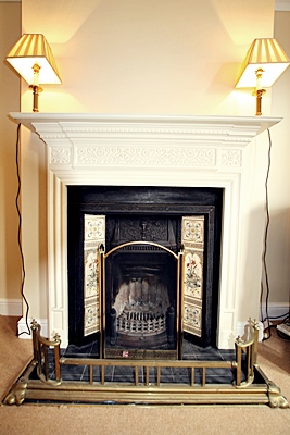Lounge fireplace