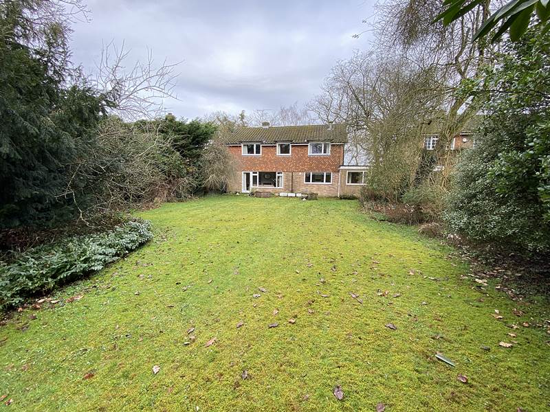 Rea view of property