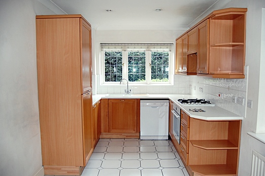 Kitchen view of property