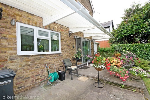 Partially covered patio